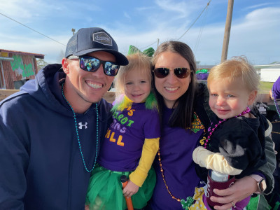Mardi Gras is always fun with these two. 