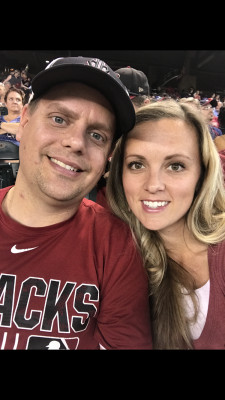 We love professional sports and going to the games! Our favorite baseball team is the Arizona Diamondbacks. 
