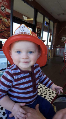 What a cute little fireman 