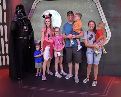 Disneyland and Star Wars! One of our favorite combinations! The Force is strong with our family.
