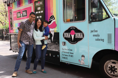 We rented an ice cream truck to celebrate Bodhi's birthday!