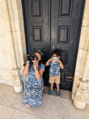 Stacey loves sharing her passion for photography with Bodhi!