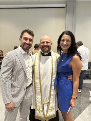 Our friend who introduced us was ordained a priest!