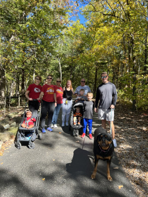 Loving a nature walk with family