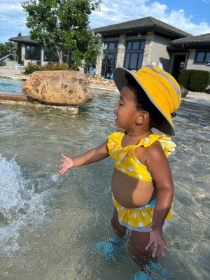 Soaking up summer at the neighborhood pool