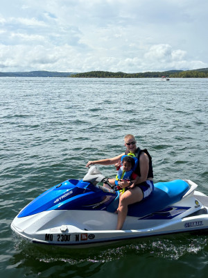 Lena absolutely loves the jetski! 