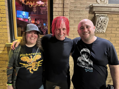 Live Music: We see A LOT of concerts. This is us with the lead singer of our favorite band, Flickerstick!