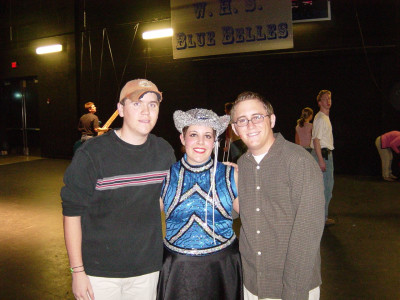 We've been friends since junior high. This is us at Jaclyn's dance team show at the end of senior year with Brad's brother, Andy.