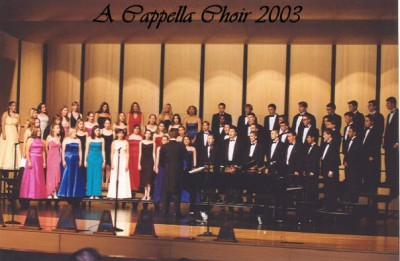 We were in choir together in high school. Jaclyn's on the left side of the picture, and Brad's in the middle part of the guys.