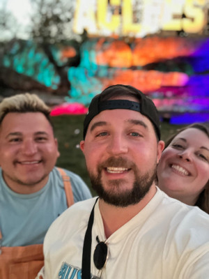 This Jaclyn with Manny and Cameron at the Austin City Limits music festival.