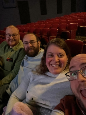 This is us with Seth and Jesse seeing Seth's favorite movie at an old theatre.