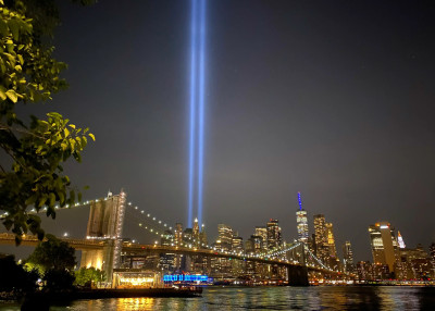 Nico took this photo of the skyline from our neighborhood on September 11.