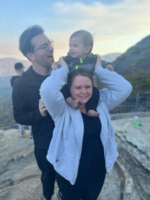 Jason on a hike w/ his sister,
Jenny, & nephew, Beckett!