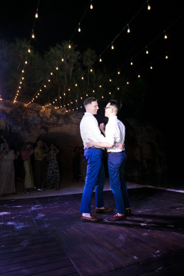 Our first dance at our wedding 
under the stars in Mexico!