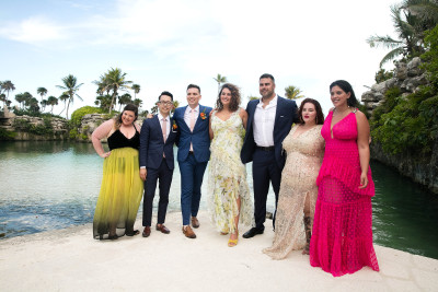 Our friends all flew to Mexico for our wedding! Mary, Brandon, Jason, Kristina, Steve, Tess, Denise