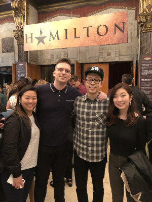 At Hamilton with Brandon’s sisters, 
Angie (left) & Shauna (right)