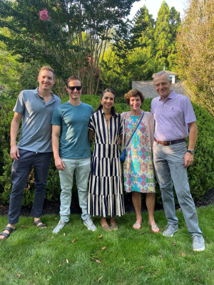 Family picture with Charlie’s Brother Patrick, Charlie, Liza and Charlie’s Parents Julie and Chuck