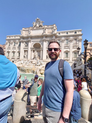 Trey at Trevi Fountain