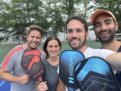 Playing Pickleball with Jesse’s sister and our brother-in-law.