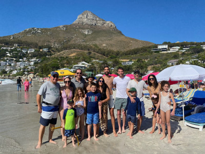 Zac’s side of the family at the beach.