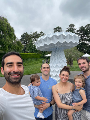 Jesse & Zac with friends and their kids at the park near home.