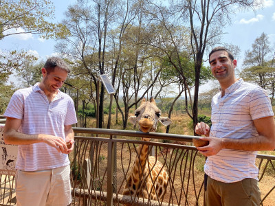 Jesse & Zac at the zoo.