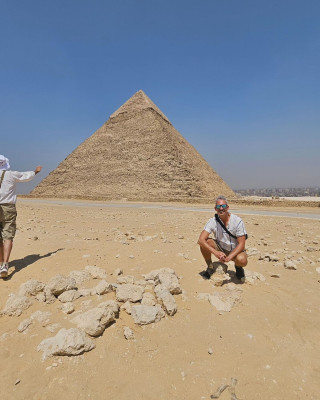 Ben visiting the pyramids!