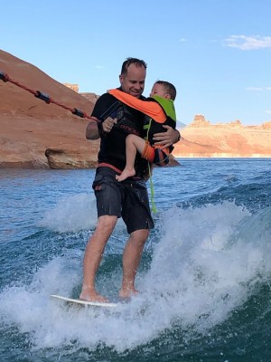 Every other year, we go to Lake Powell with Scott's family.  It is our most anticipated family vacation and is our heaven on earth.  Between cousins, swimming, tubing, and sand 24/7, Lake Powell cannot be beat in our minds. 