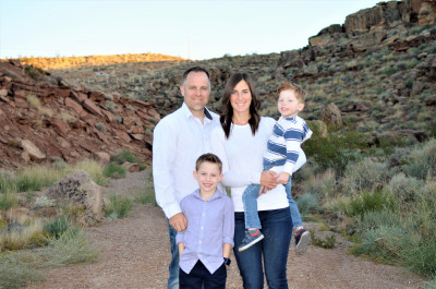 We, along with our two boys, live in beautiful Southern Utah!