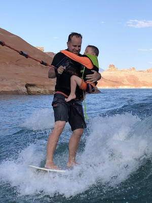 Scott grew up going to Lake Powell every summer and we are so happy we live close by to do the same with our kids. 