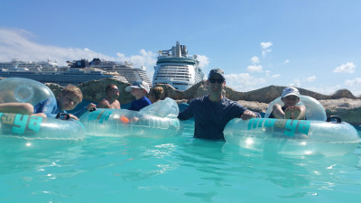 We try to go on a cruise ship once a year.  It's our favorite way to travel and explore.