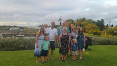 Rob's family at his parent's 50th Anniversary dinner in Hawaii.