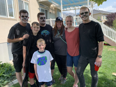 We have a great relationship with our sons' birth families, they love and support us and they are just like family to us! Here Lachlan's birth parents and family planned and executed a totally awesome 8th birthday party for Lachlan!