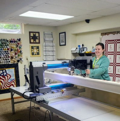 Favorite Summer Trip: Every year we go to visit Laura's parents in Ohio and have Quilt Camp.  Laura and her mom sew and quilt all day and Jeff is the Camp Cook!