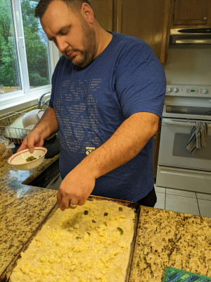 Jeff's Favorite Hobby: Cooking.  He doesn't like to follow recipes, he loves to create his own.  He's always dreaming up his next culinary adventure!