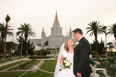 We were married in the Oakland Temple in December of 2007.  It was a beautiful, but frigid day surrounded by family and dear friends.
