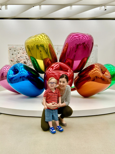 This is at The Broad museum in LA. We had a lot of fun. 