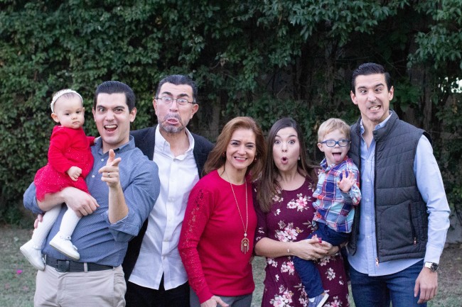 Paulina's family likes being silly too