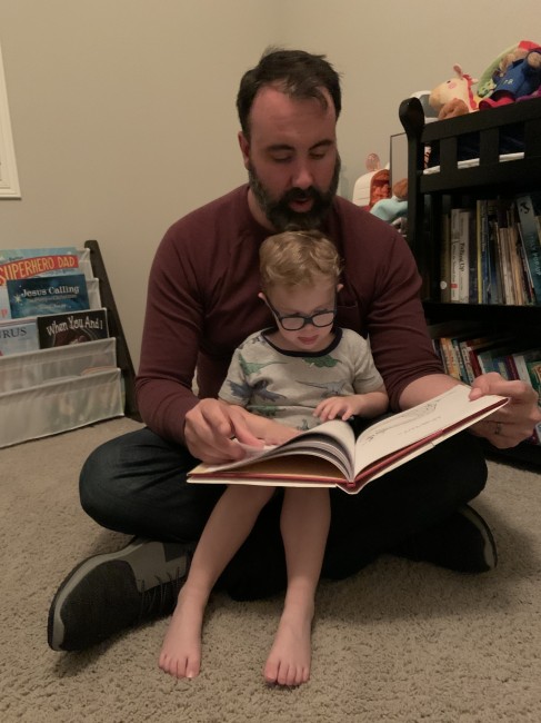 Bedtime stories are an important routine for us. 