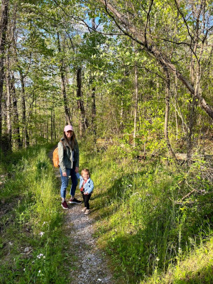 We set aside Friday nights as family nights or date nights. This particular Friday we collected sticks and rocks on our family hike.